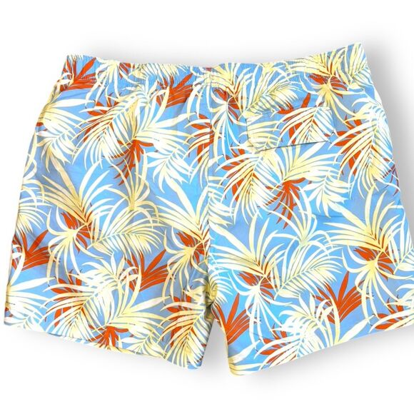 Laguna Originals Mens Swim Trunks Pull On Tropical Leaf Print Blue Size XXL NWOT - Picture 2 of 11